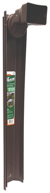 Frost King GWS3B PALLET Downspout Extender, 6 ft L Extended, Plastic, Brown, For: 2 x 3 in and 3 x 4 in Downspouts
